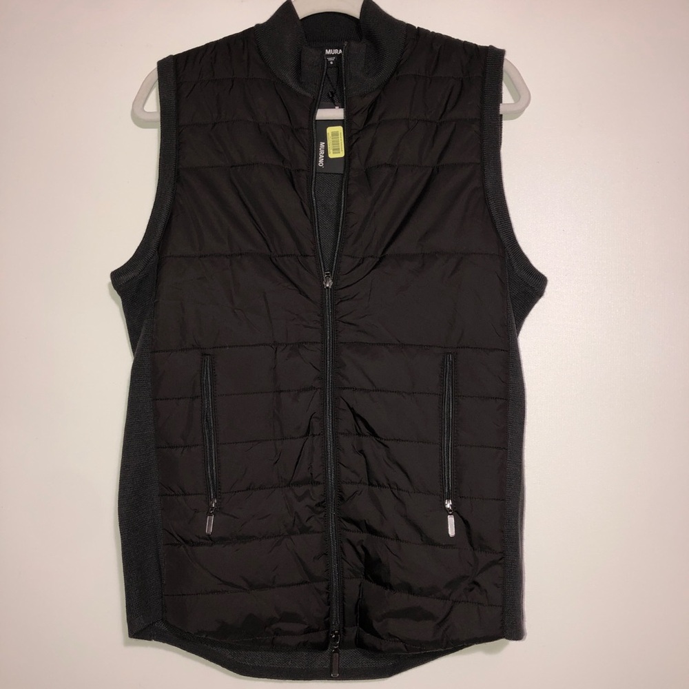 NEW WITH TAGS SZ S Woman Murano black Ribbed Zip-Up Jacket with pockets